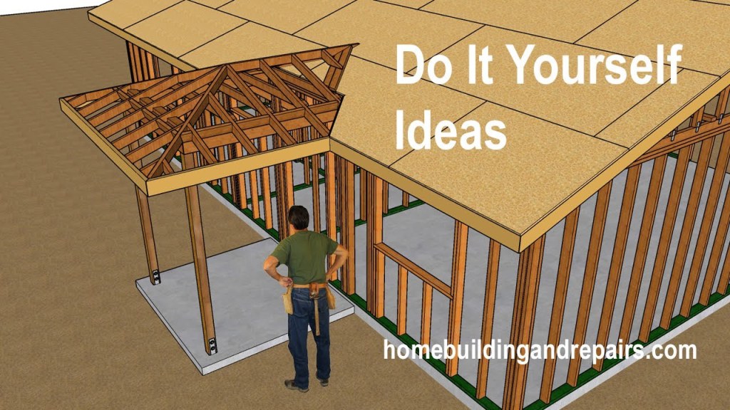 Picture of: How To Build Small Porch With Hip Roof Framing – Building Ideas For Do It  Yourselfer’s
