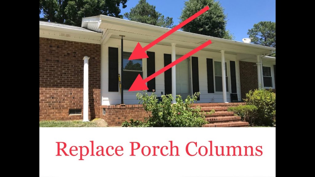 Picture of: Replace Porch Columns (Porch Posts / Porch Columns / Use Post Jack DIY /  How To Remove And Replace)