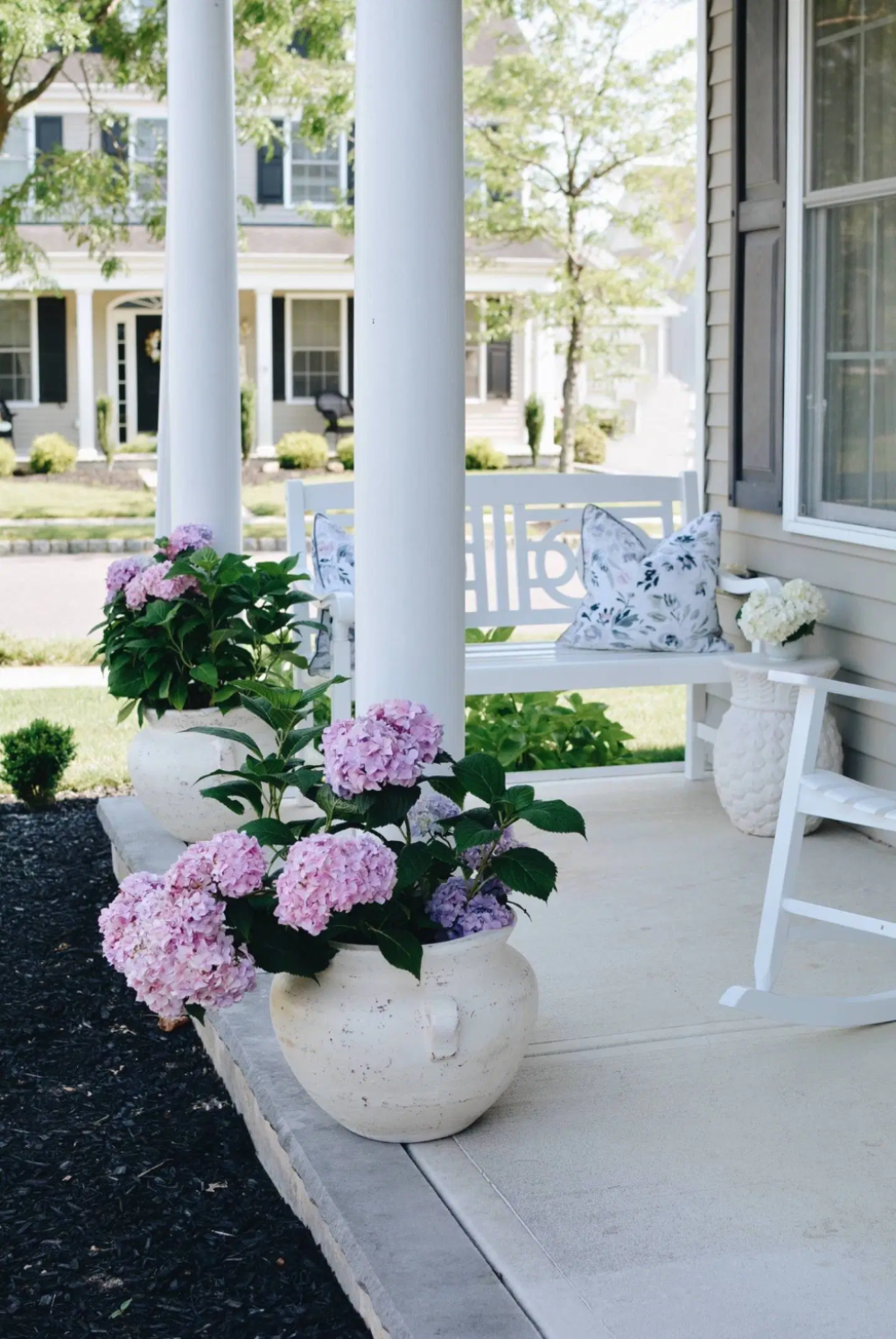 Picture of: Summer Front Porch Ideas & Endless Summer Hydrangeas – The Pink